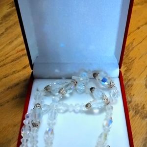 VINTGAGE TWO STAND AURORA BORIALIS NECKLACE